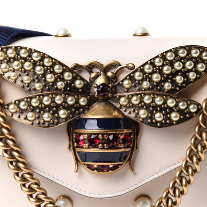 Gucci Nappa Pearl Studded Mini Queen Margaret Broadway Shoulder Bag Mystic White 10 of 17