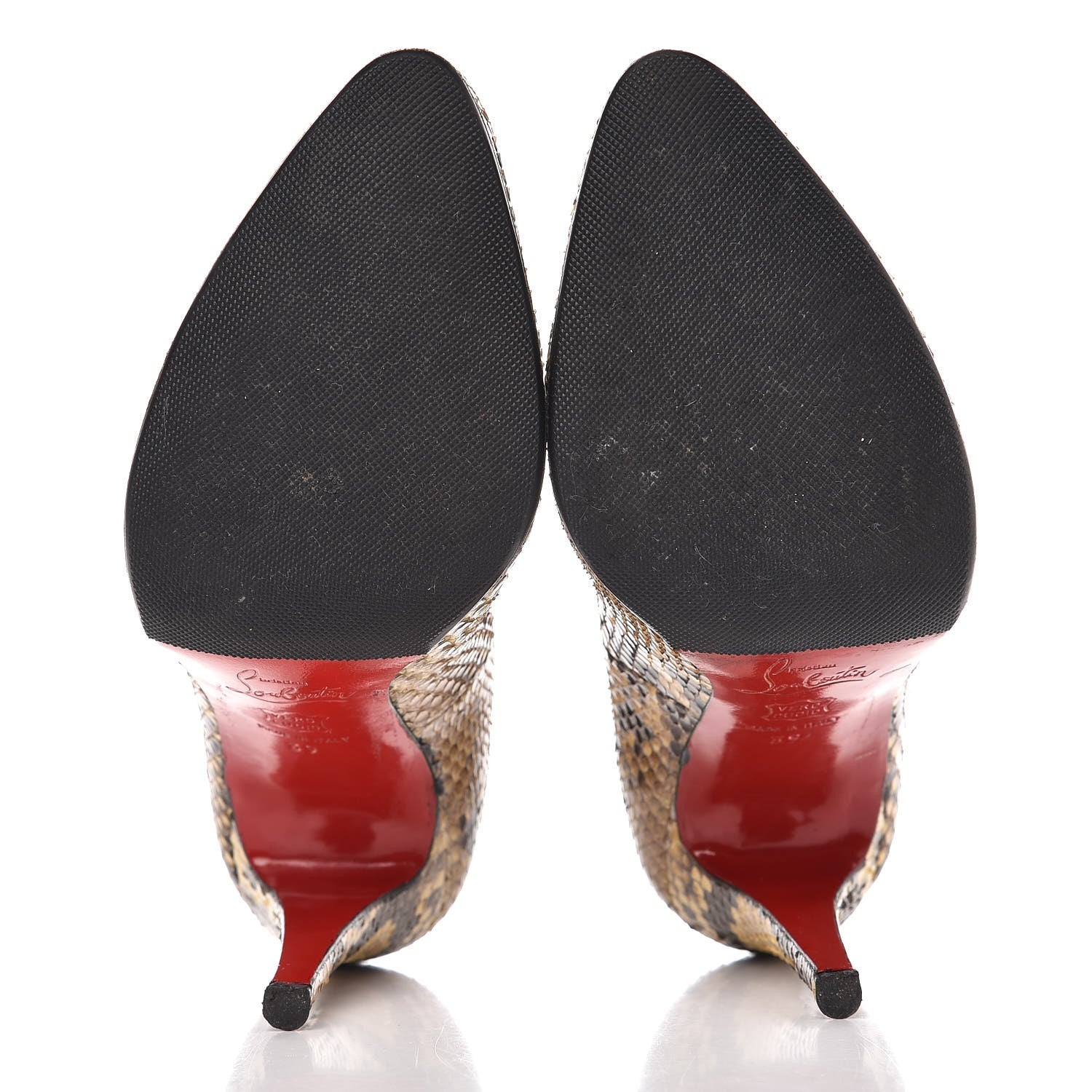 Christian Louboutin Python Pumps 39 Brown 7 of 12