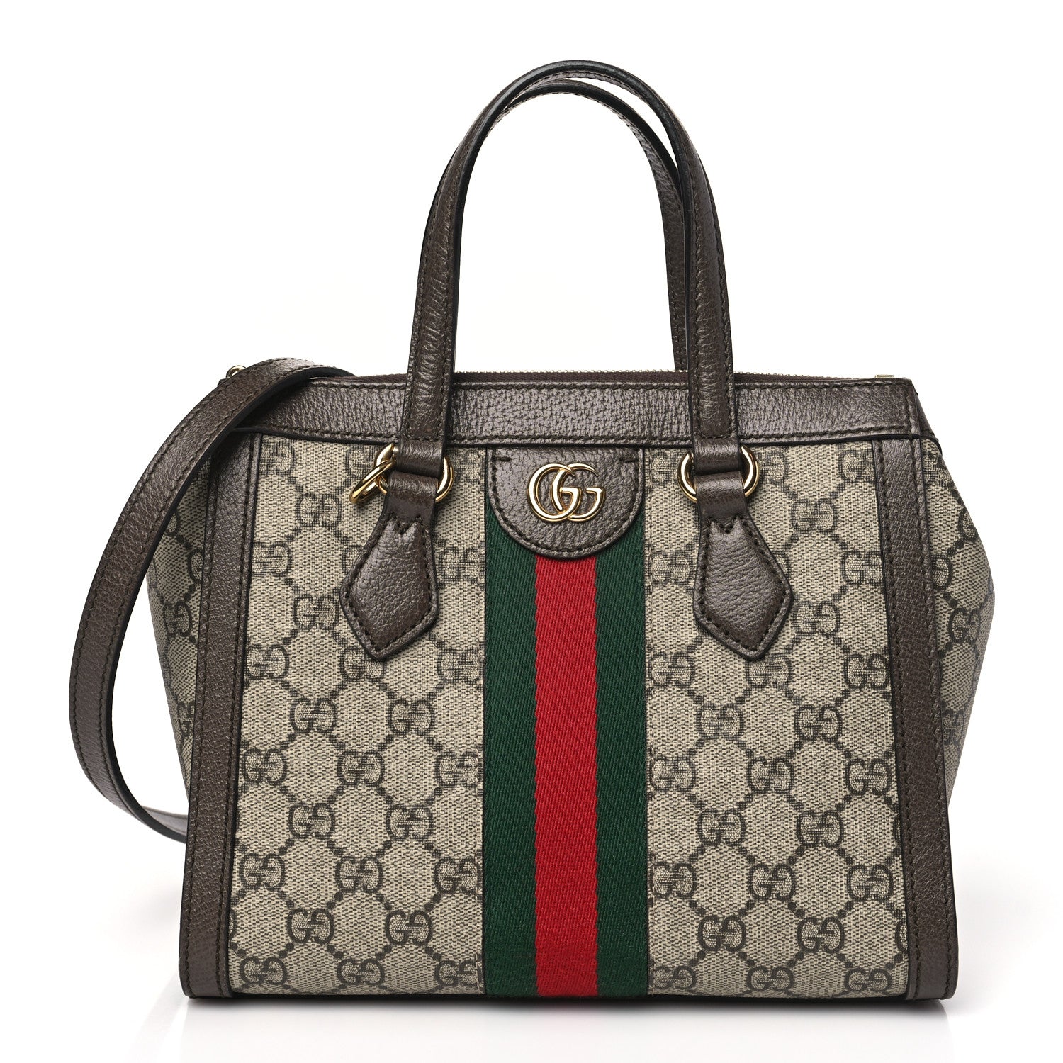 Gucci GG Supreme Monogram Small Ophidia Tote Bag Brown 1 of 9