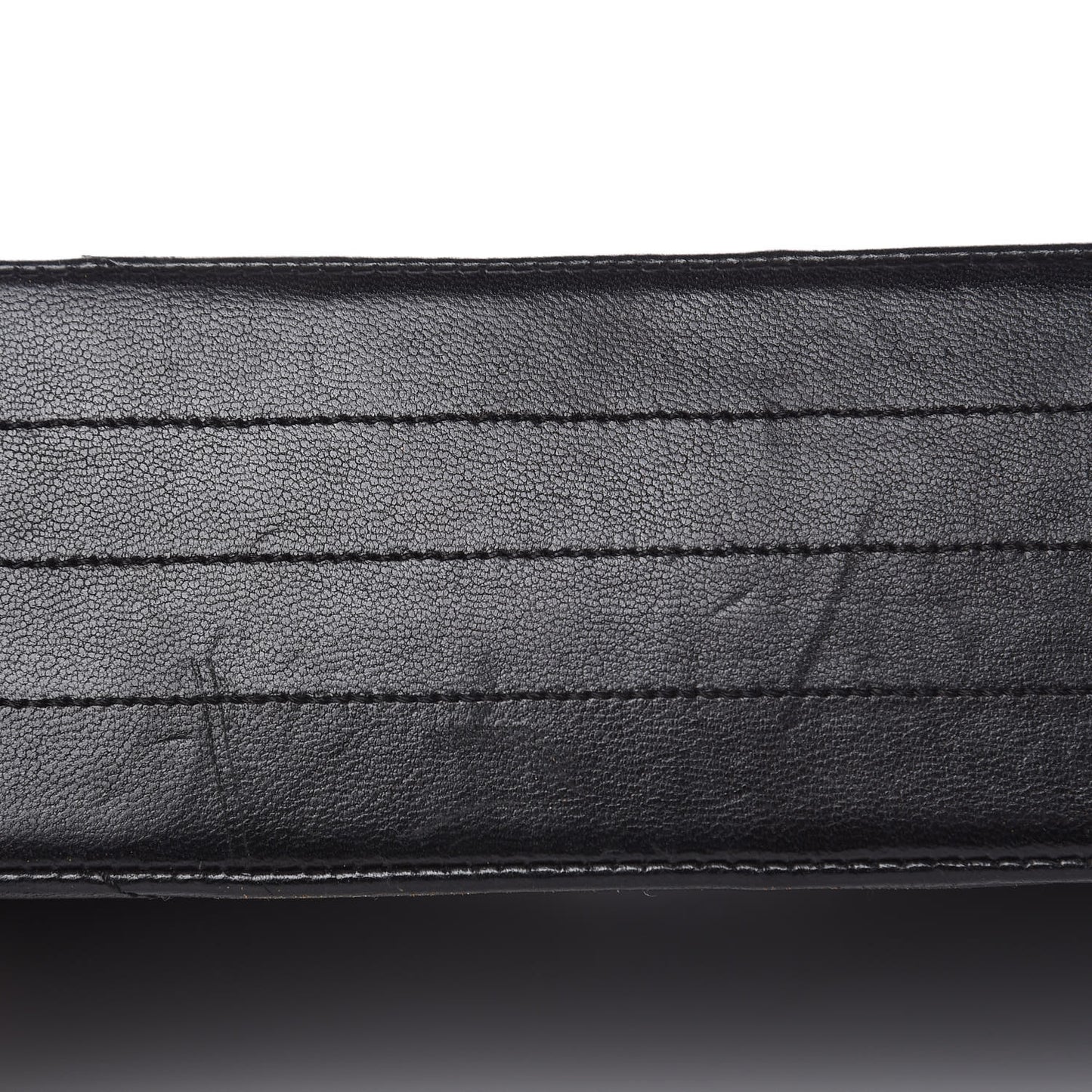 Lambskin Ribbon Quilted Small Single Flap Black