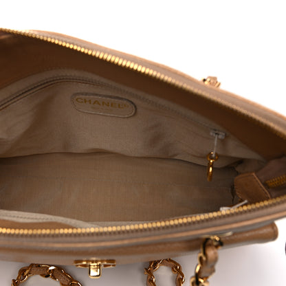 Chanel Caviar Flap Shoulder Bag Beige 9 of 31