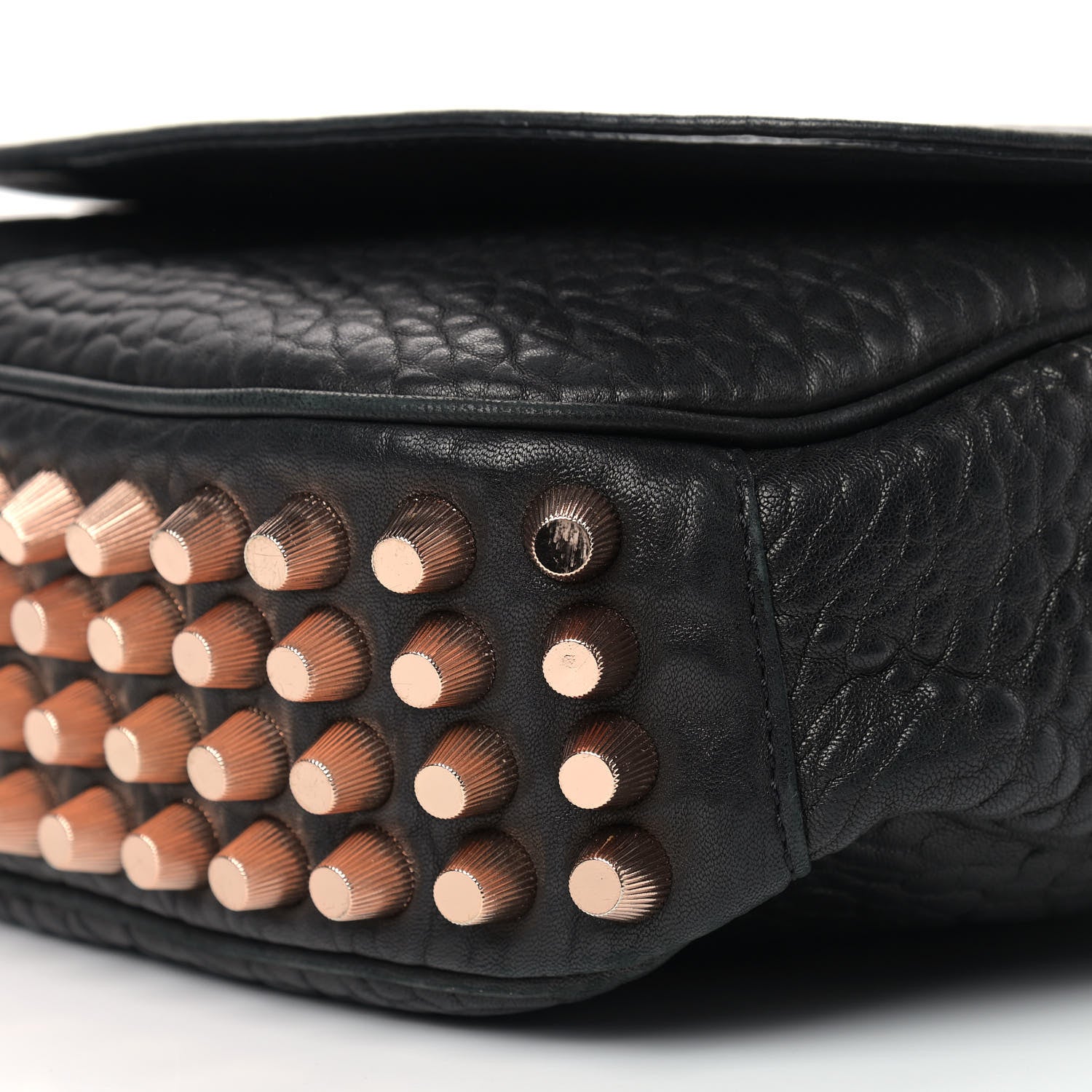 Alexander Wang Pebbled Lambskin Lia Sling Black Rose Hardware 9 of 10