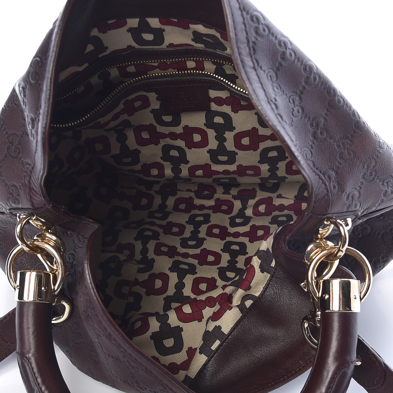 Gucci Guccissima Medium Indy Top Handle Hobo Dark Brown 8 of 10