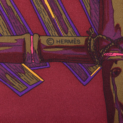 Hermes Silk Mythes et Metamorphoses Scarf 90 Prune Rose Vif Violet 4 of 4