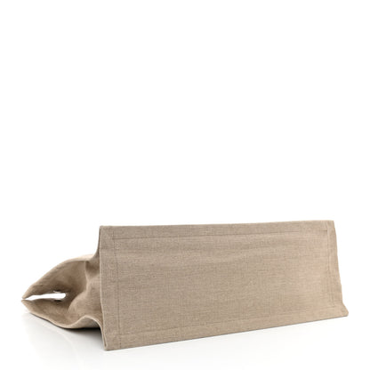 Saint Laurent Linen Calfskin Rive Gauche Tote Optic White 4 of 10