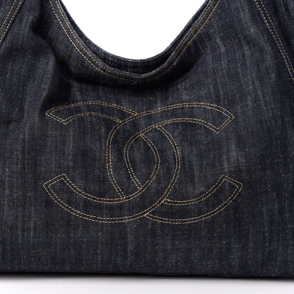Chanel Denim XL Coco Cabas Tote Blue 9 of 11