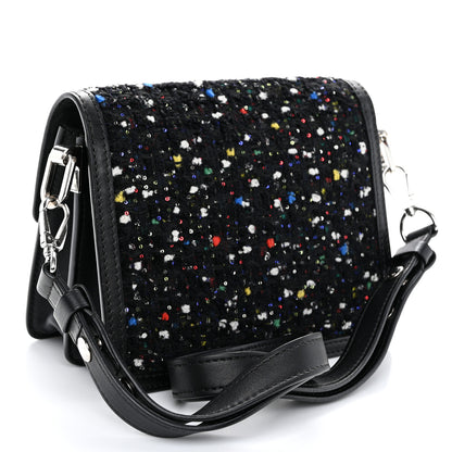 Louis Vuitton Tweed Calfskin Dauphine Mini Black Multicolor 3 of 10