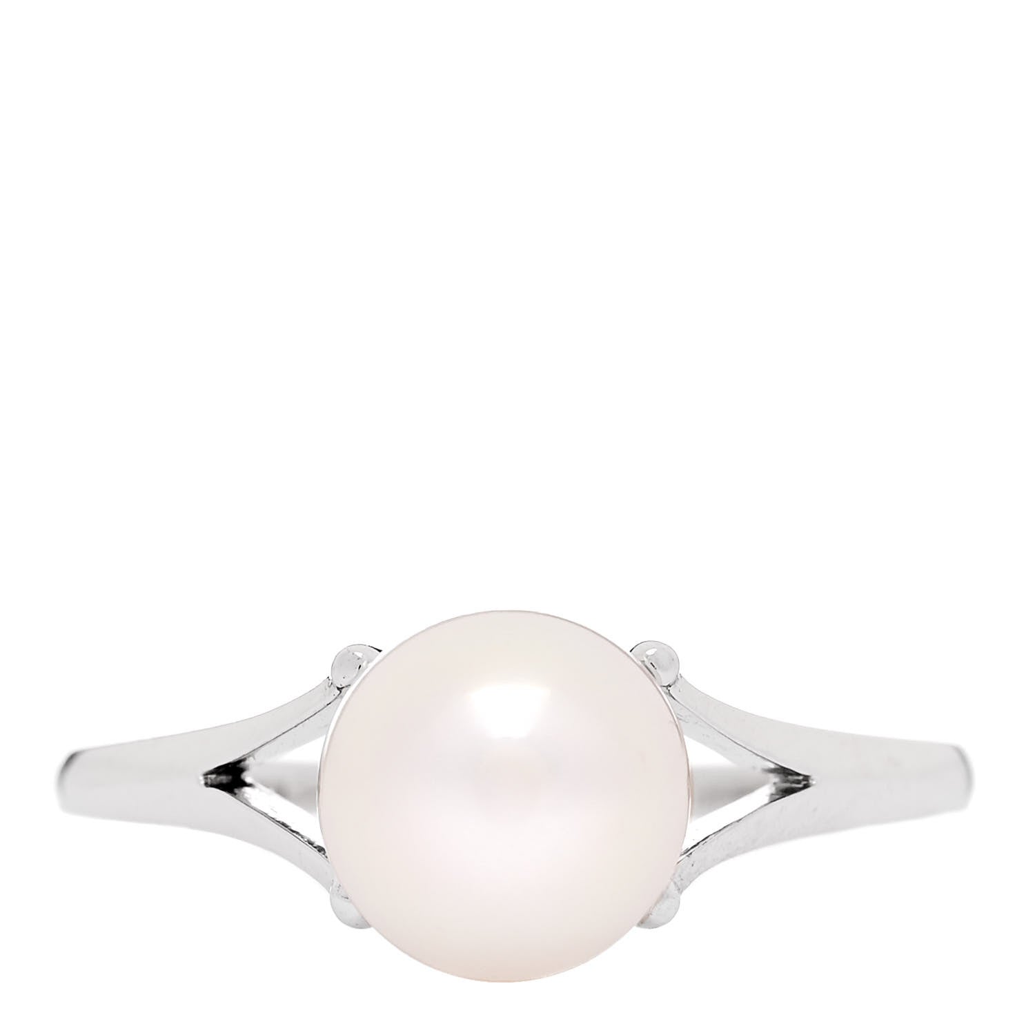 Mikimoto 18K White Gold Akoya Pearl 7.5mm Ring 53 6.25 1 of 5