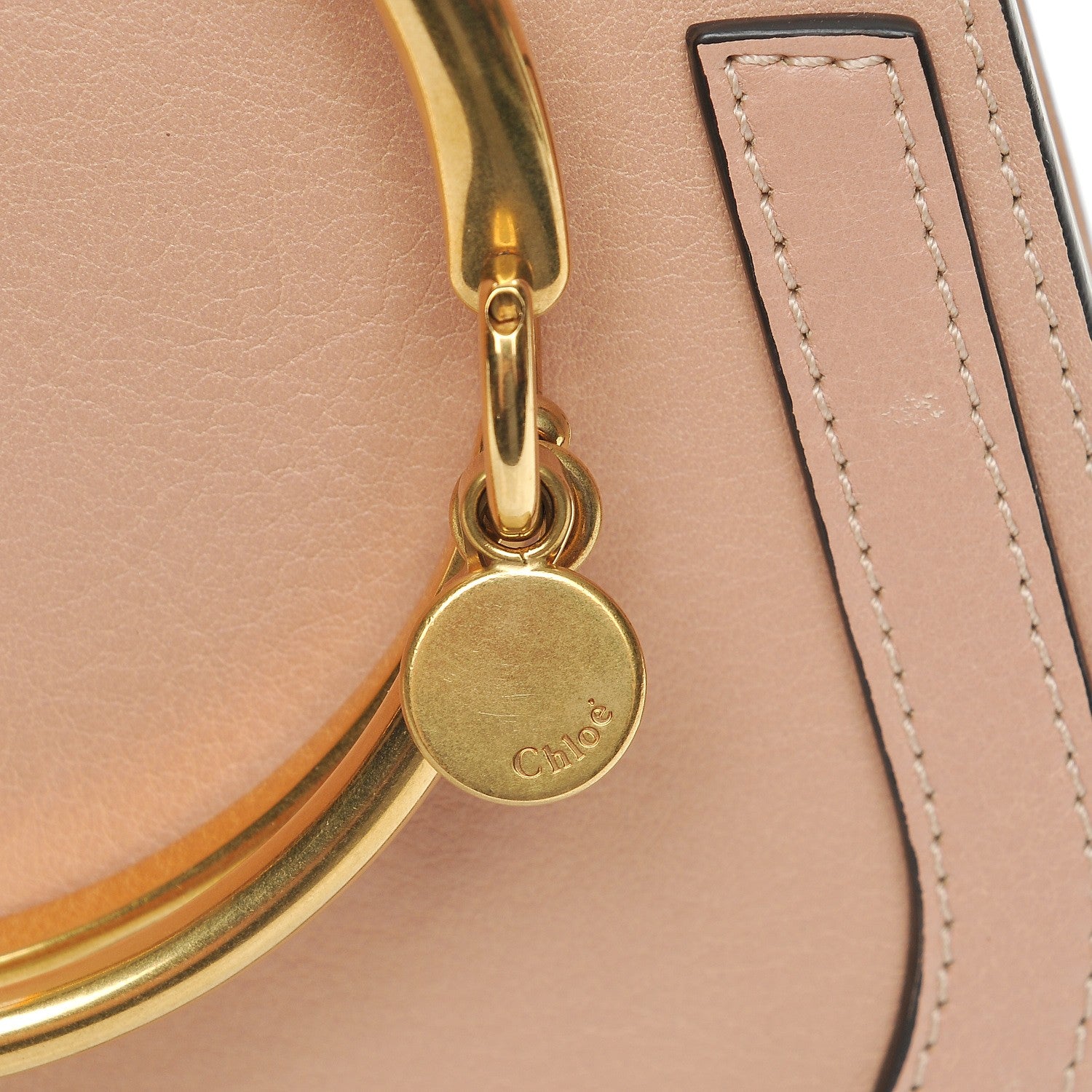 Chloe Calfskin Suede Small Nile Bracelet Bag Biscotti Beige 9 of 9