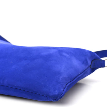 The Row Nubuck Small Morgan Shoulder Bag Cobalt 9 of 10