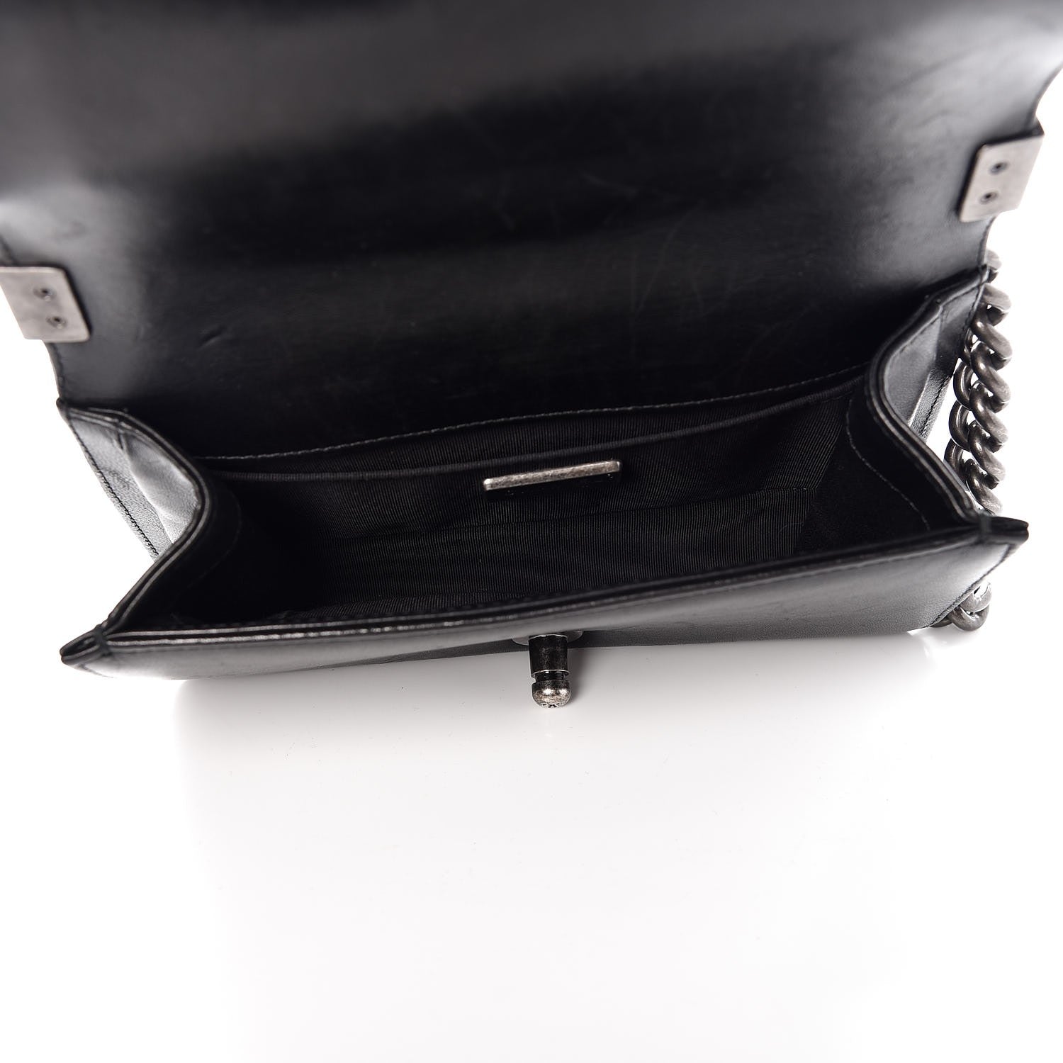 Chanel Calfskin Crystal Studded Small Studded Boy Flap Black 5 of 12