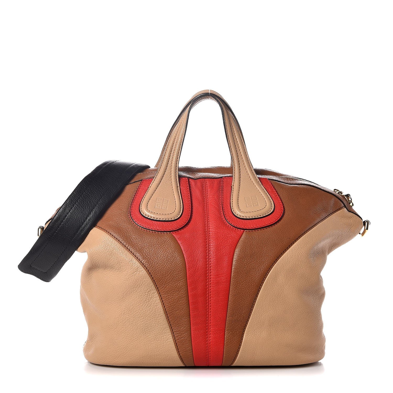 Givenchy Sugar Goatskin Medium Tri-color Nightingale Beige Brown Red 1 of 8