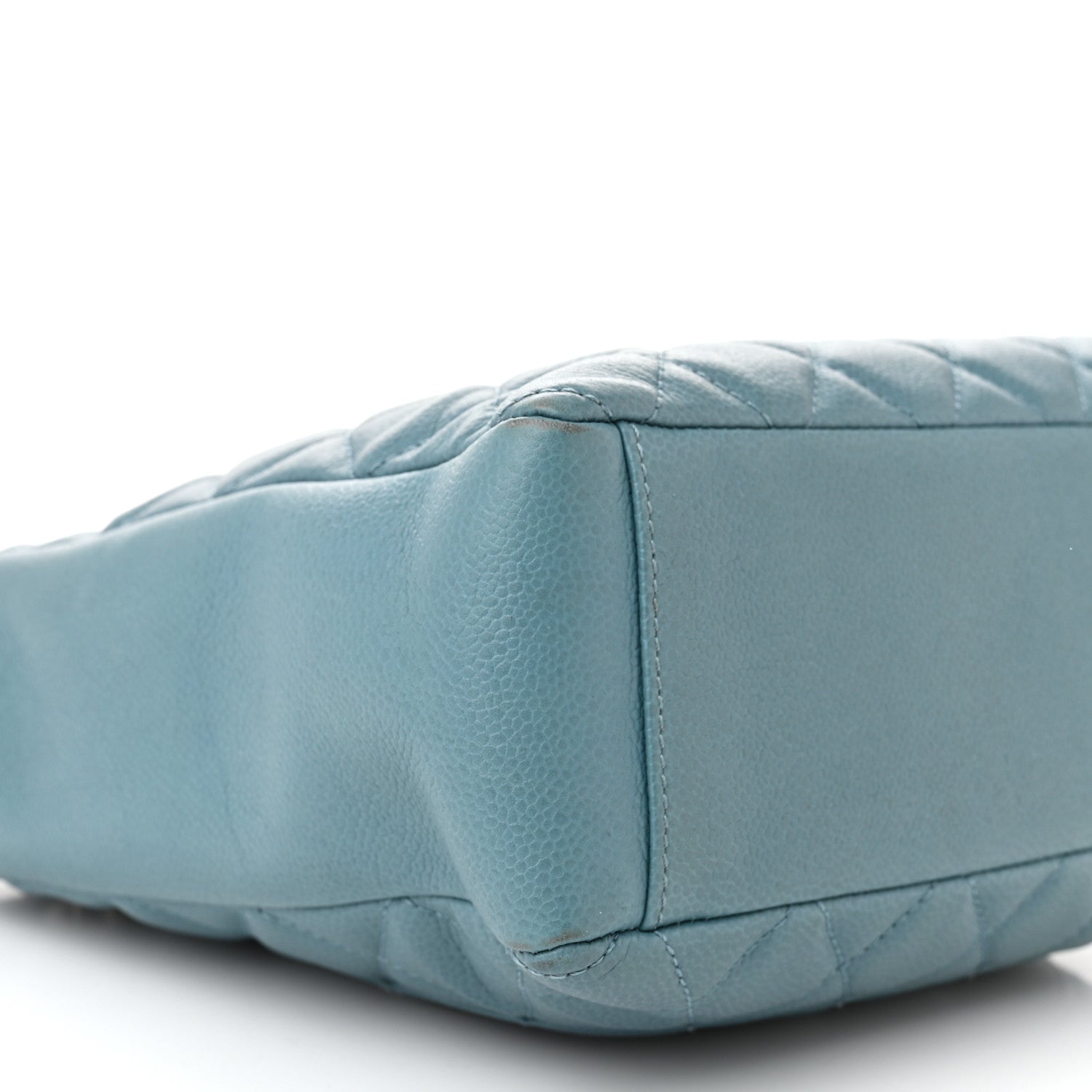 Chanel Caviar Quilted Petit Shopping Tote PST Blue 9 of 17