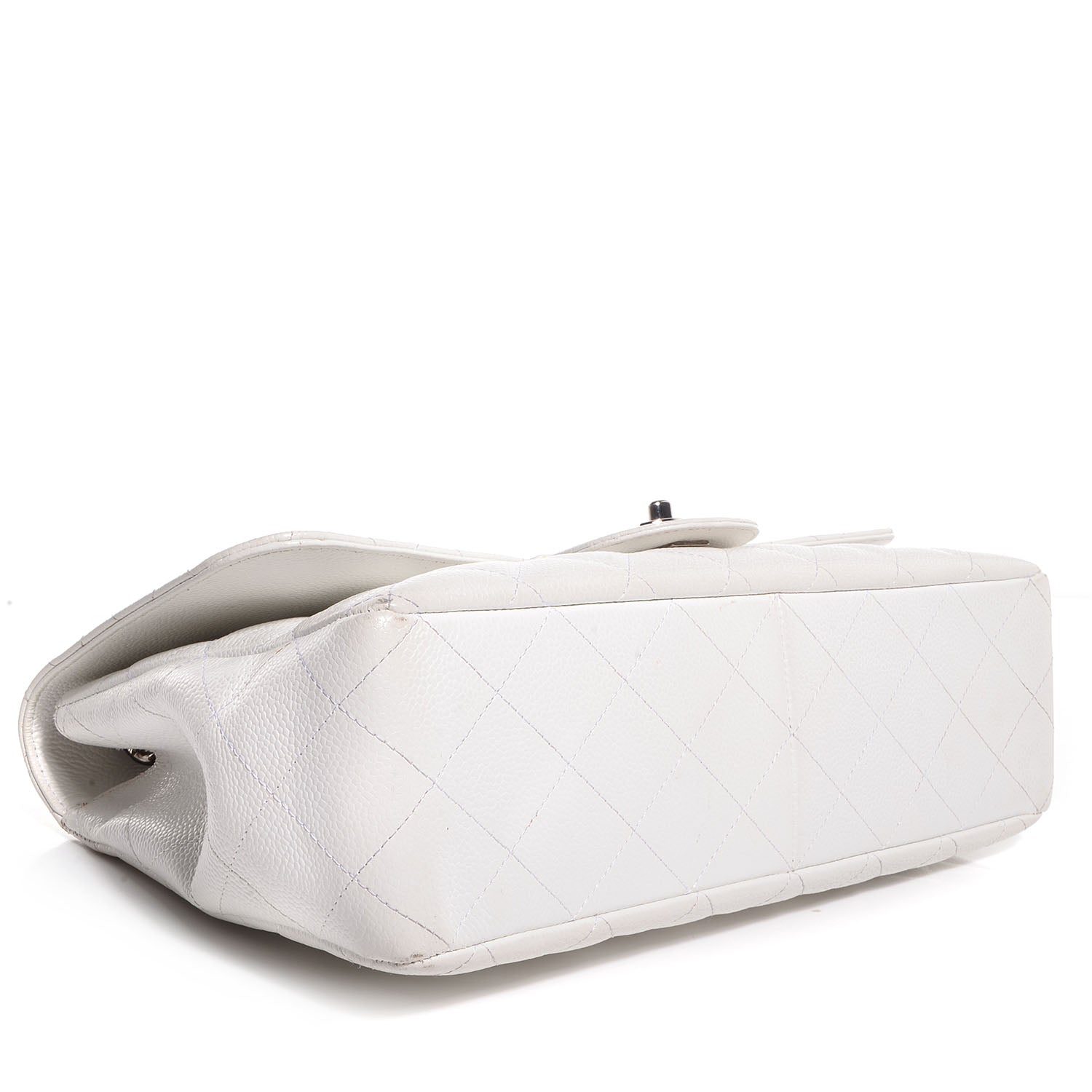 Chanel Caviar Jumbo Single Flap White 4 of 8
