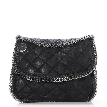 Stella McCartney Shaggy Deer Quilted Falabella Shoulder Bag Black 1 of 6