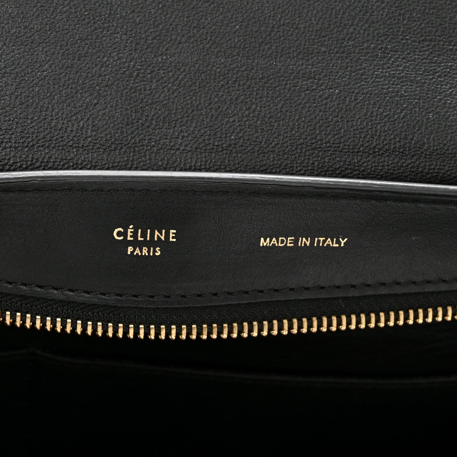 Celine Crocodile Embossed Calfskin Suede Medium Trapeze Black 6 of 15