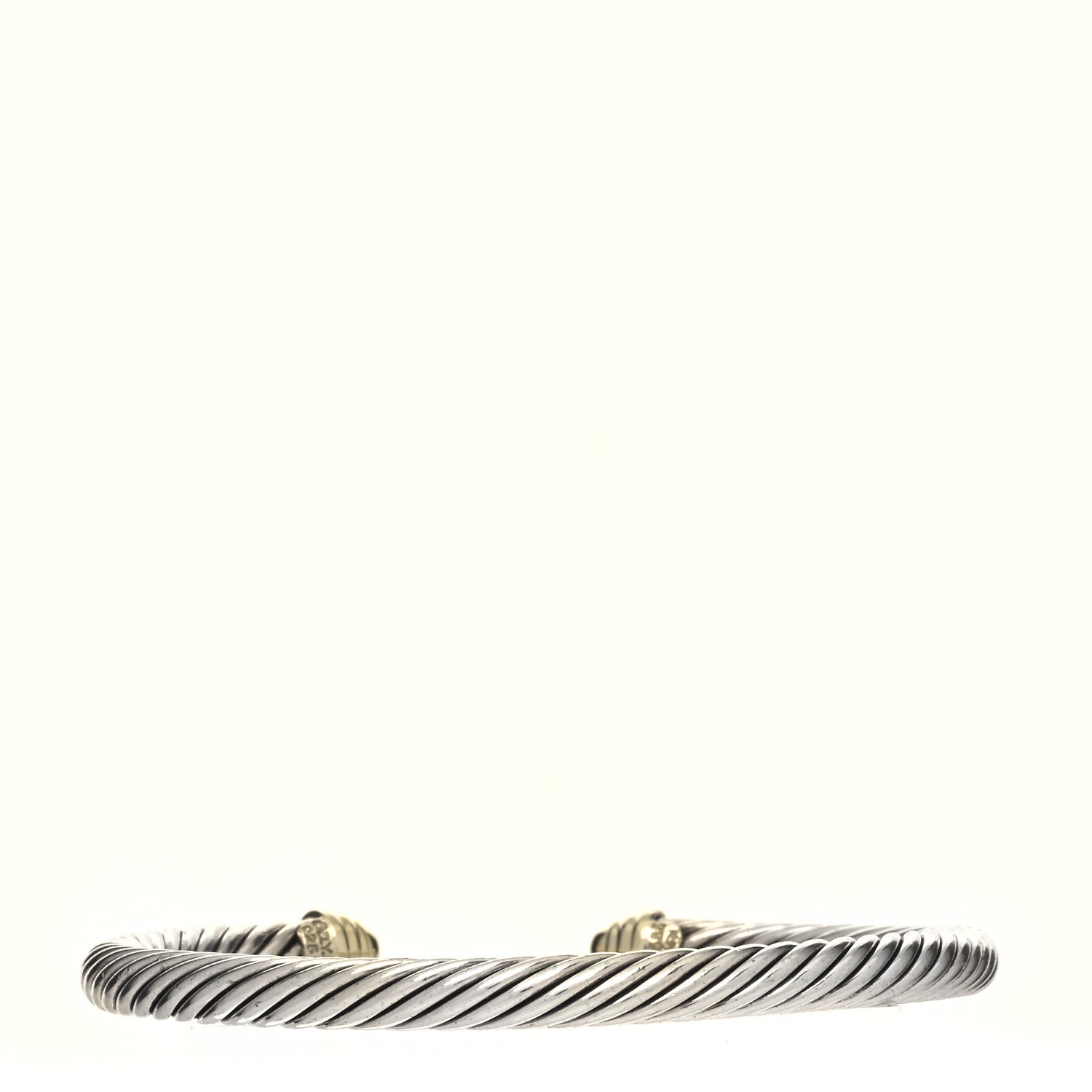 David Yurman Sterling Silver 14K Yellow Gold 5mm Cable Classics Bracelet 2 of 3
