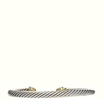 David Yurman Sterling Silver 14K Yellow Gold 5mm Cable Classics Bracelet 2 of 3