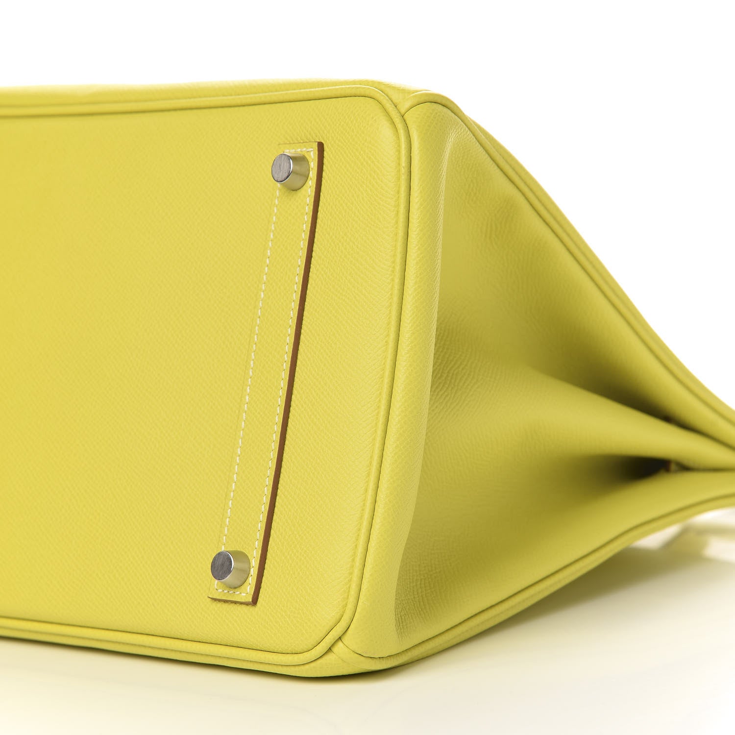 Hermes Epsom Horseshoe Birkin 35 Lime 9 of 10