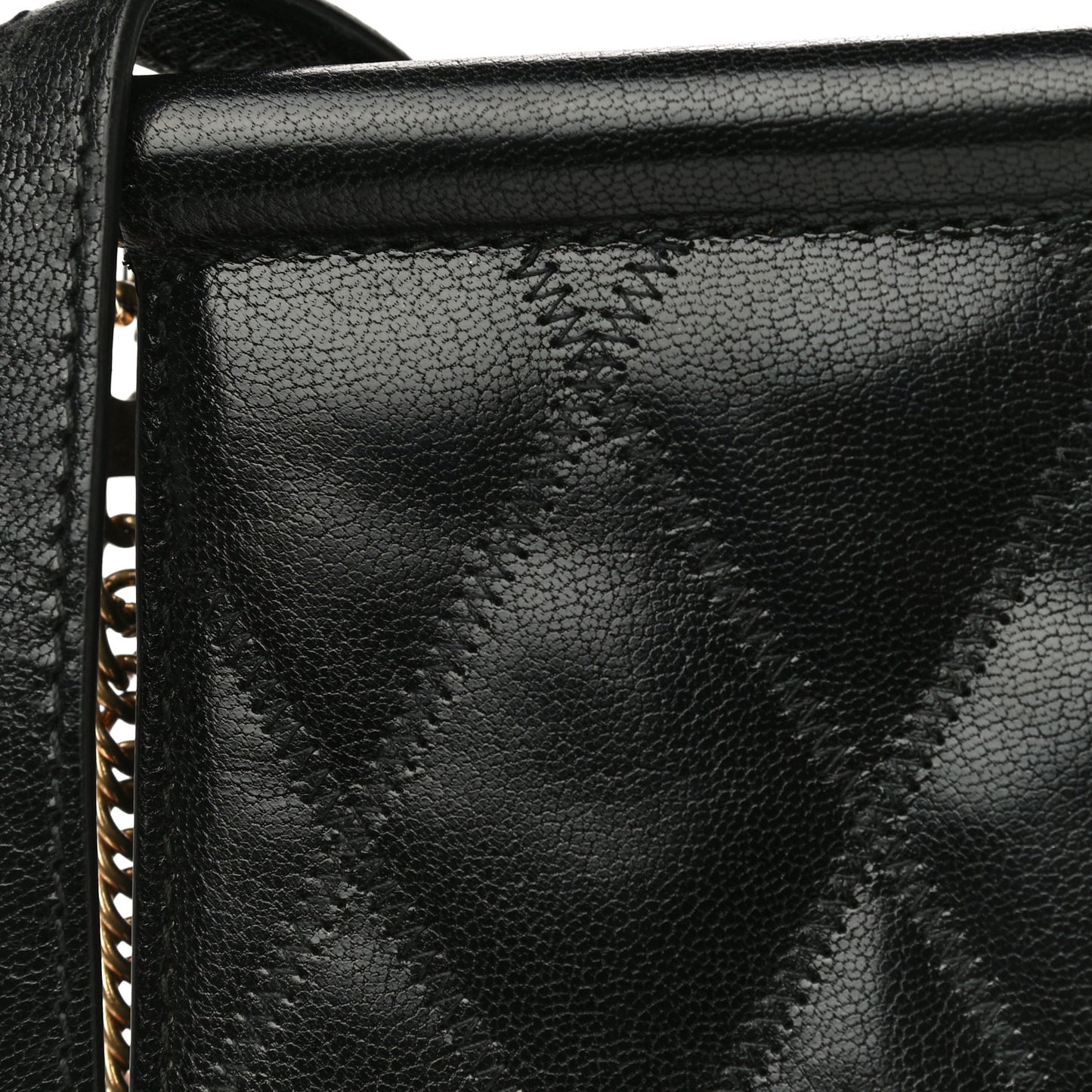 Goatskin Quilted Medium Gem Bag Black