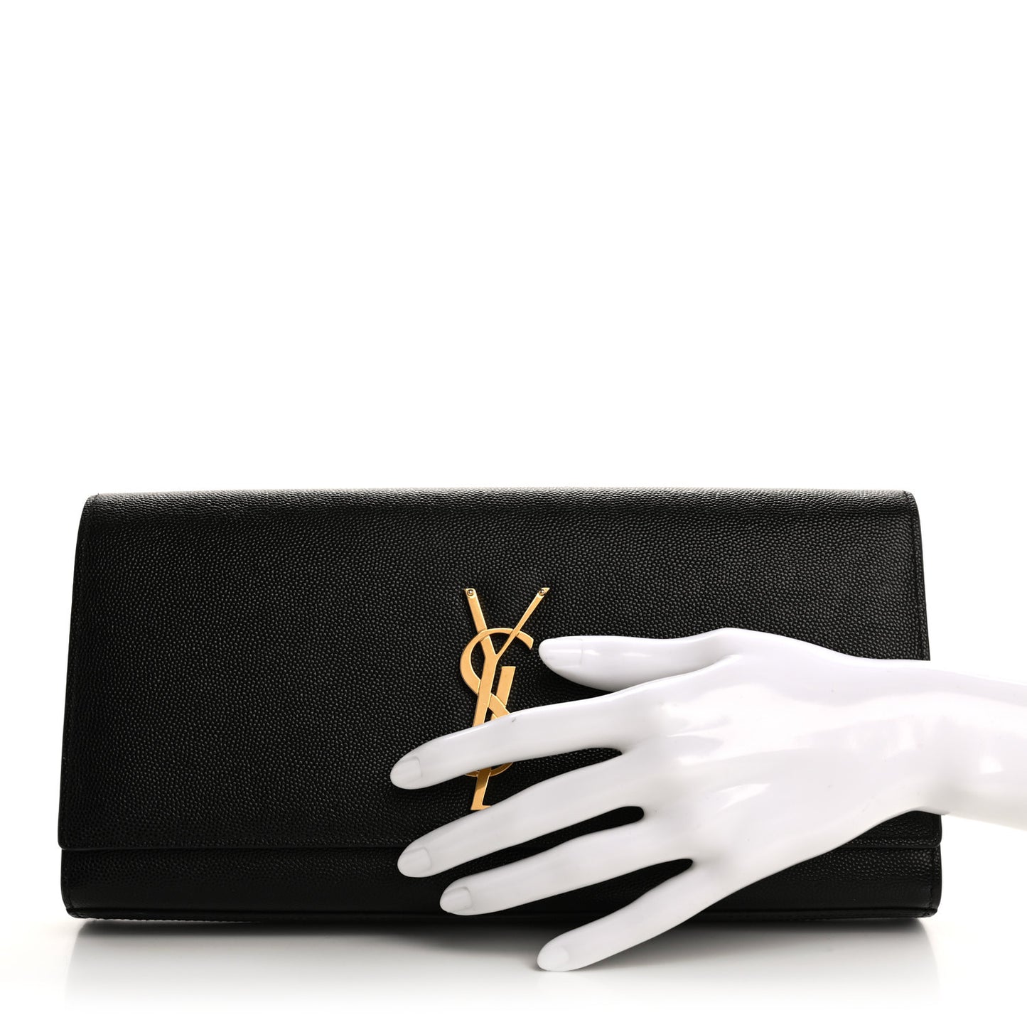 Grain De Poudre Monogram Cassandre Clutch Black