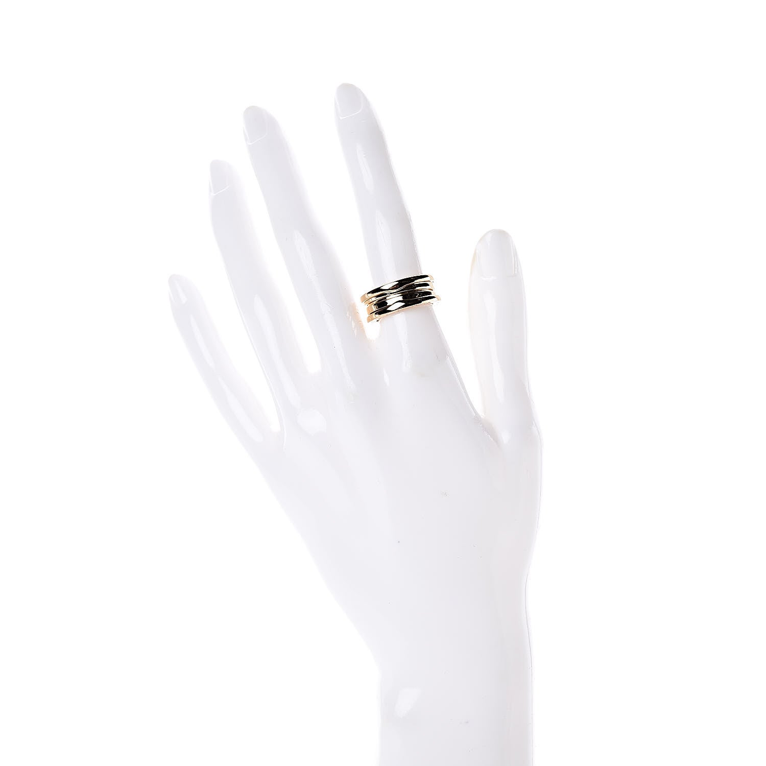 Bulgari 18K Yellow Gold B.Zero1 Three-Band Ring 51 5.75 2 of 5