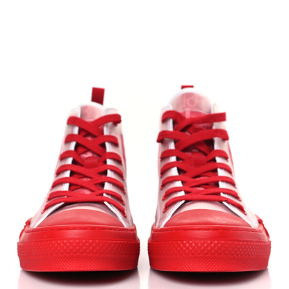 Christian Dior Technical Canvas Oblique Mens B23 High Top Sneakers 43 Red 2 of 7