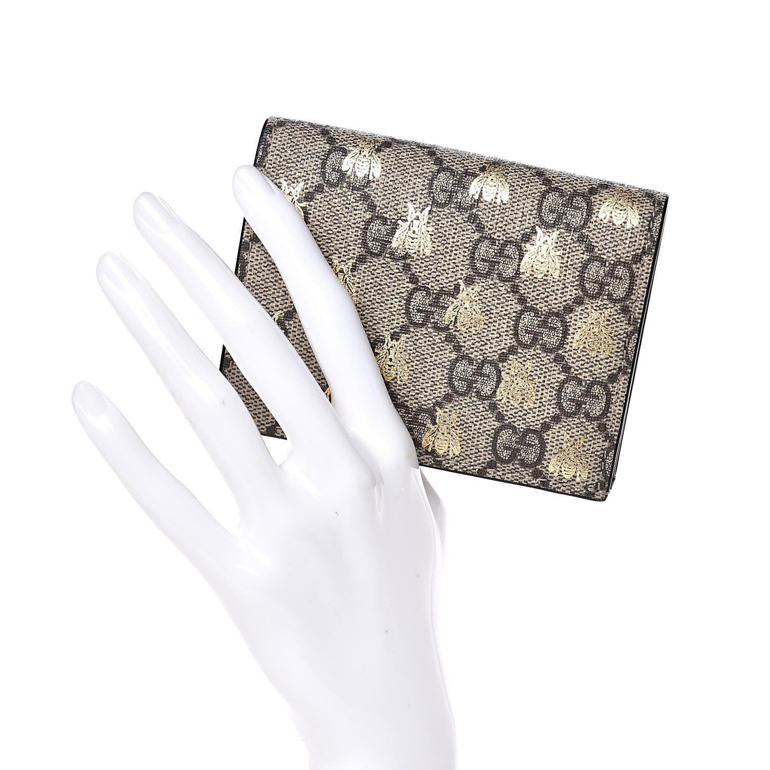 Gucci GG Supreme Monogram Bee Print Card Case 2 of 7