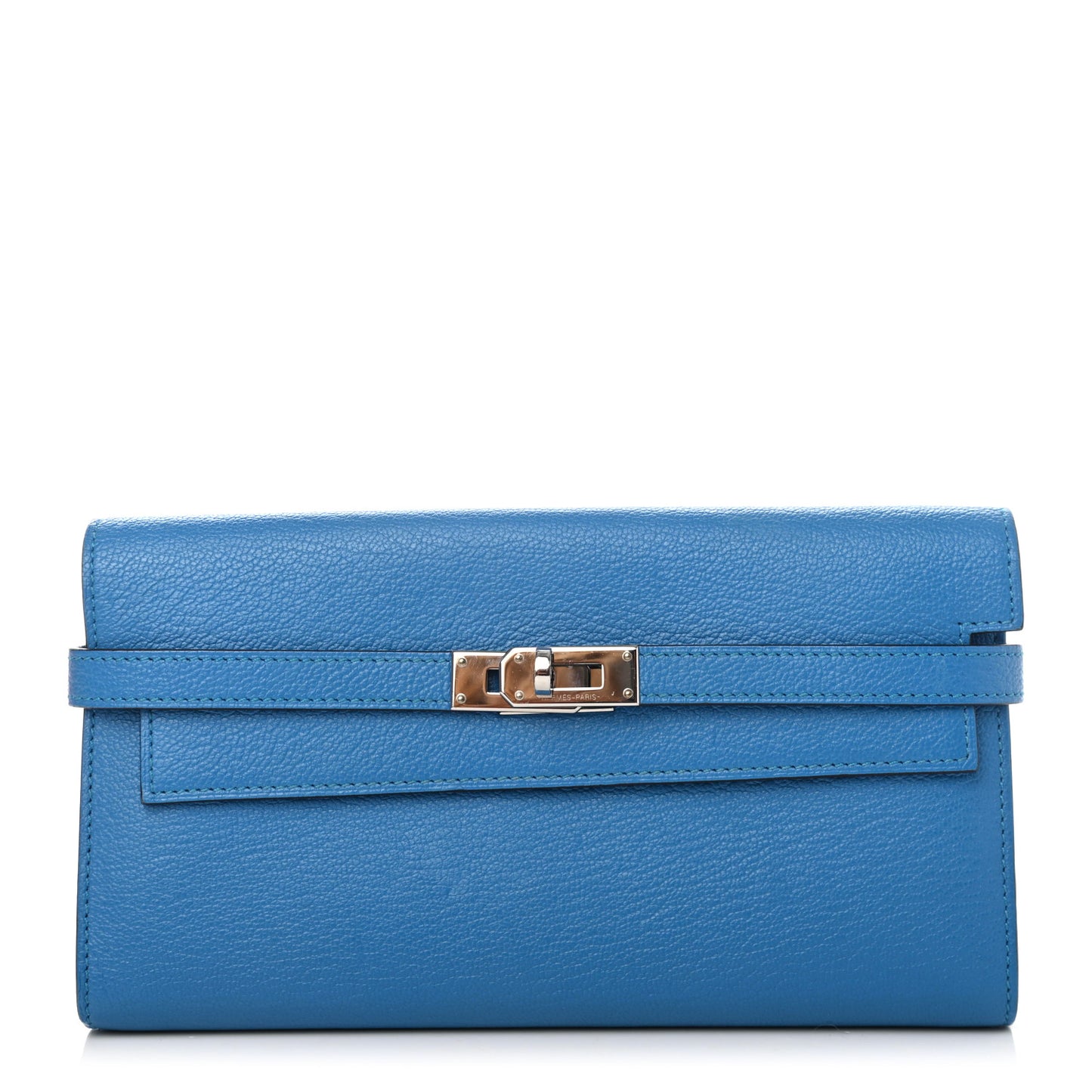 Chevre Mysore Kelly Longue Wallet Bleu Zanzibar