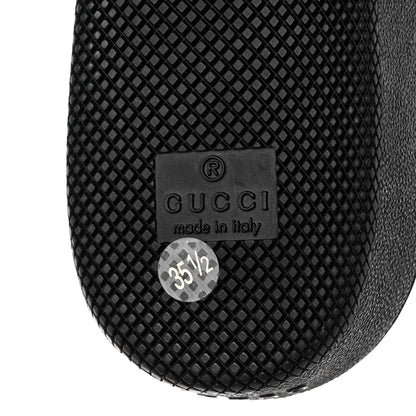 Gucci X DAPPER DAN Calfskin Laminated Ayers GG Micro Monogram Womens G74 Sneakers 35.5 Black Gold 8 of 10
