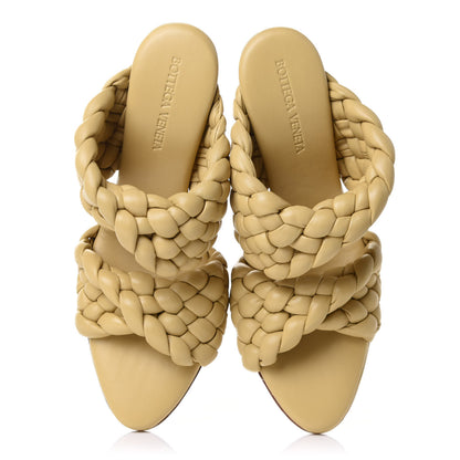 Bottega Veneta Nappa Twisted Padded Intrecciato Curve Slide Sandals 36 Tapioca 5 of 9