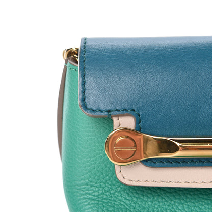 Chloe Calfskin Mini Clare Shoulder Bag Green Turquoise 8 of 14