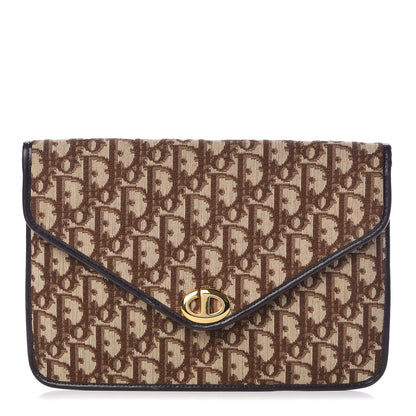 Christian Dior Monogram Envelope Flap Clutch Brown 1 of 8
