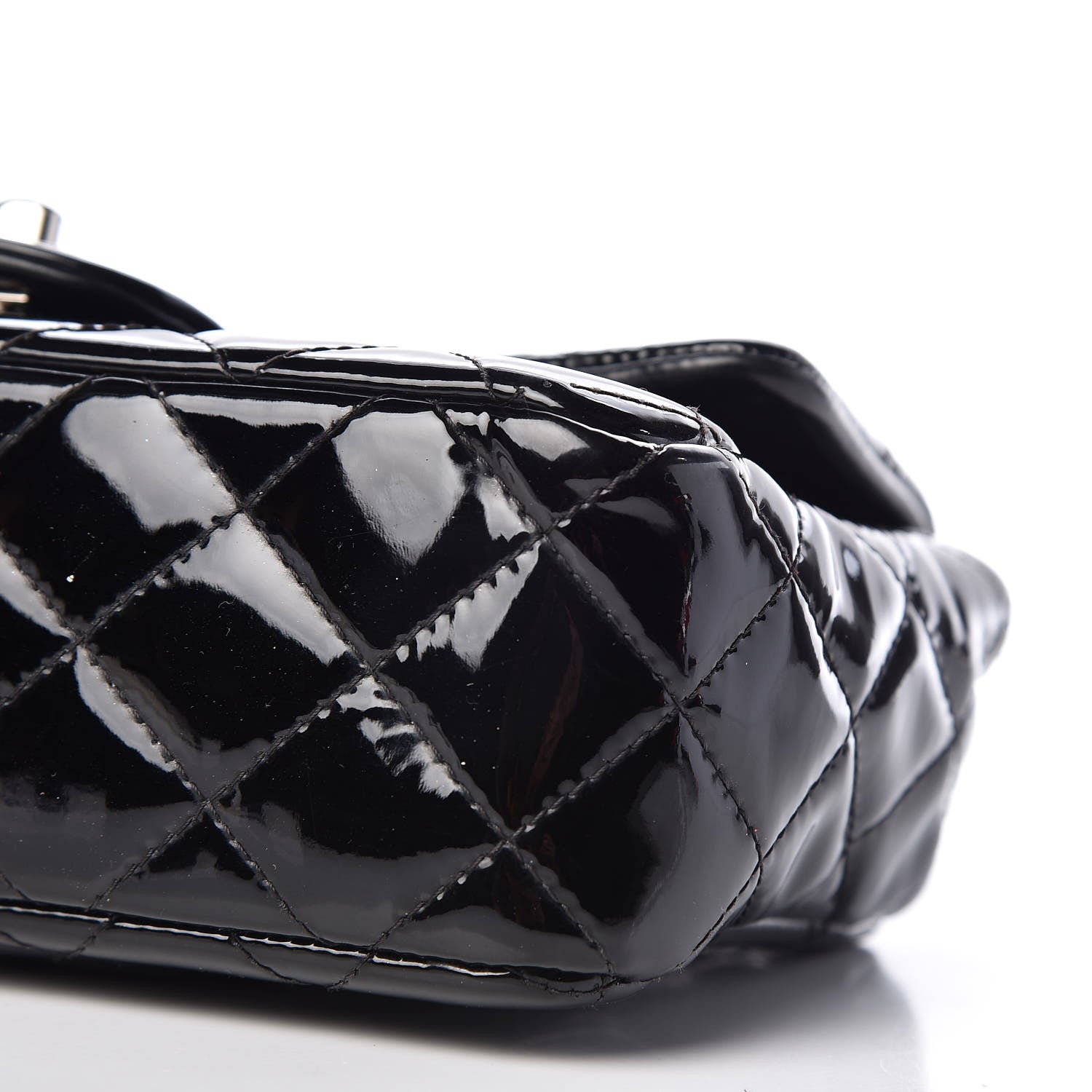 Chanel Patent Calfskin Quilted Mini Rectangular Flap Black 10 of 11