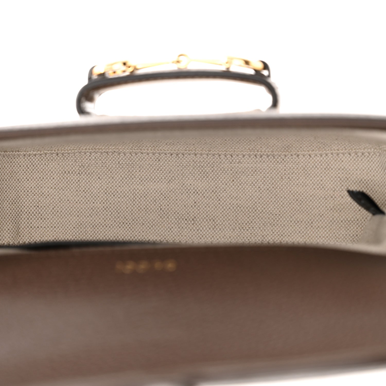 Gucci Monogram Jumbo GG Textured Dollar Calfskin Web Mini Horsebit 1955 Shoulder Bag Camel Ebony New Acero 5 of 11