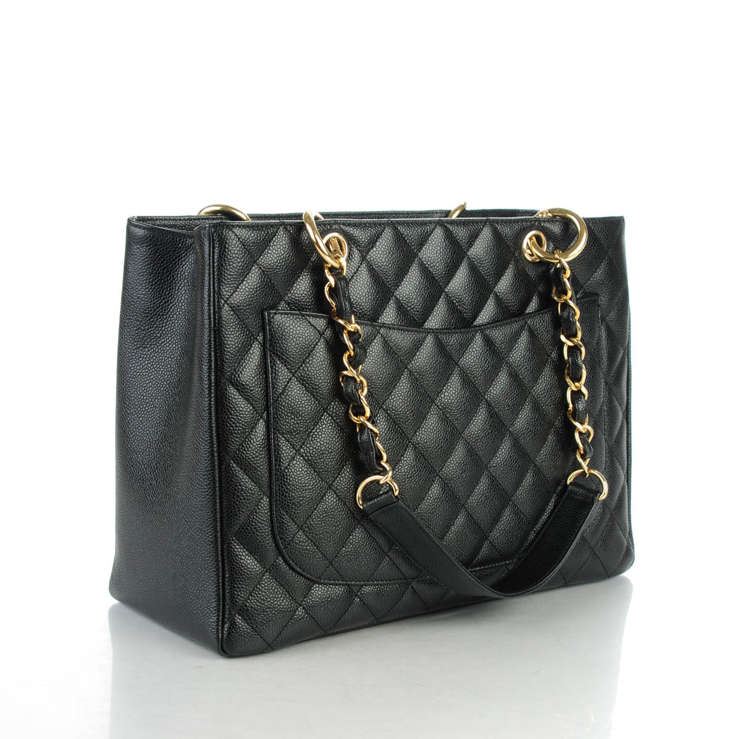 Chanel Caviar Quilted Grand Shopping Tote GST Black 3 of 7