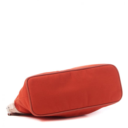 Hermes Canvas Bolide Samarcande Toiletry Case MM Terracotta 3 of 9