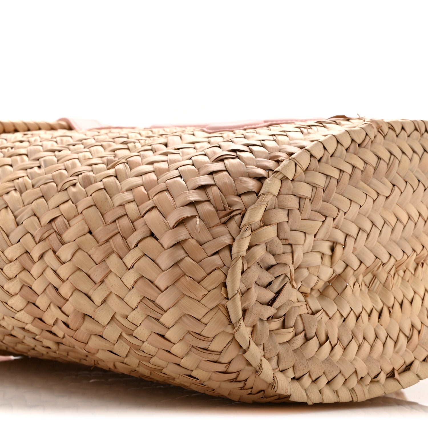 Celine Raffia Calfskin Triomphe Teen Panier Vintage Pink 9 of 10