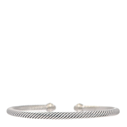 David Yurman Sterling Silver 18K Yellow Gold 4mm Cable Classics Bracelet 3 of 4