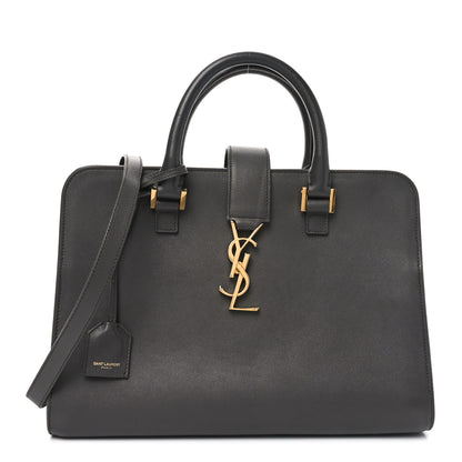 Saint Laurent Calfskin Small Monogram Cabas Fog 1 of 10