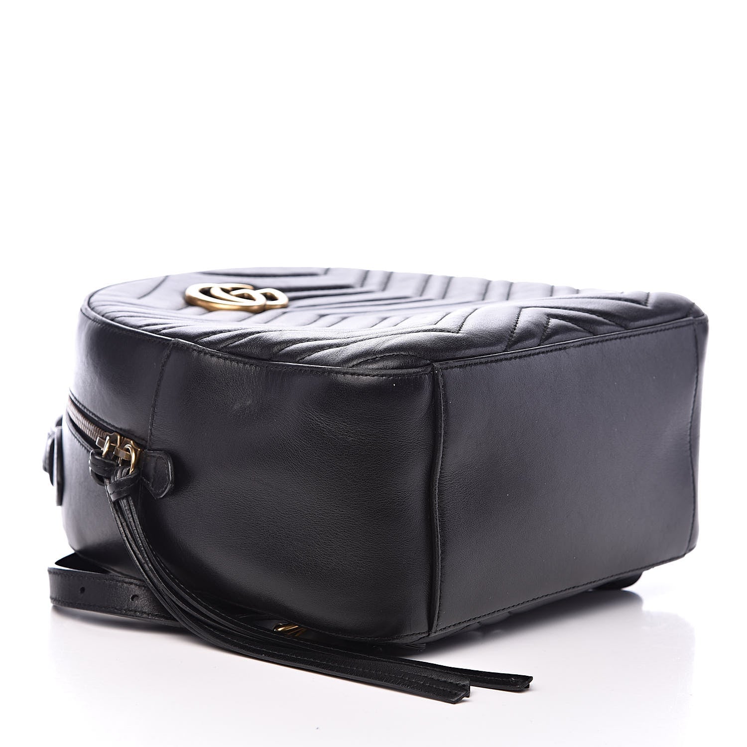 Gucci Calfskin Matelasse GG Marmont Dome Backpack Black 4 of 16