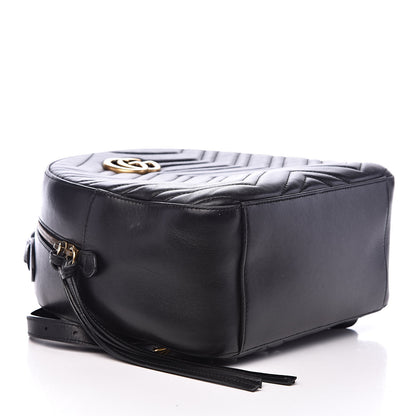 Gucci Calfskin Matelasse GG Marmont Dome Backpack Black 4 of 16