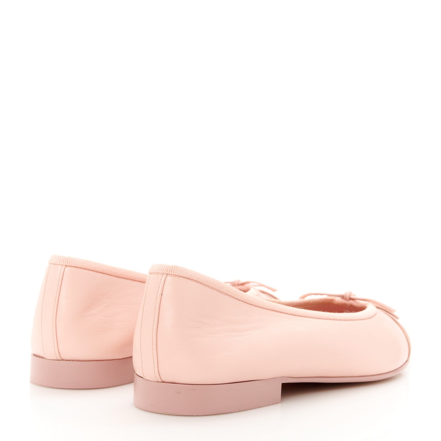 Chanel Lambskin Cap Toe CC Ballerina Flats 36.5 Light Pink Dark Pink 4 of 9