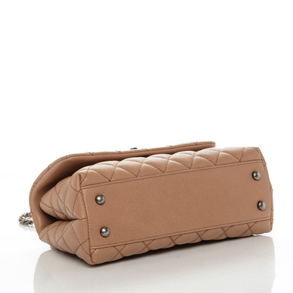 Chanel Caviar Quilted Mini Coco Handle Flap Camel 4 of 7