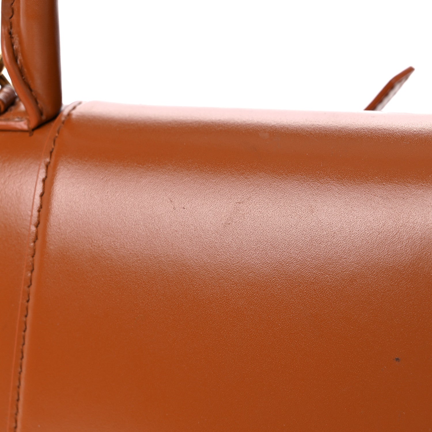 Balenciaga Shiny Box Calfskin Small Hourglass Top Handle Bag Camel 14 of 17