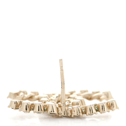 Chanel Strass Crystal Dazzling Wheat CC Earrings Gold 5 of 6