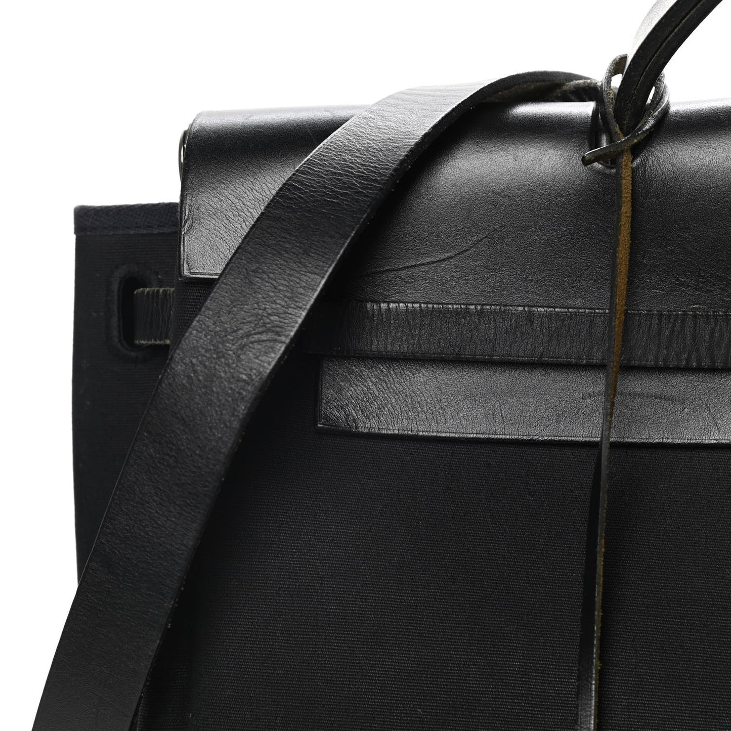 Toile Vache Calfskin Herbag 30 PM Black