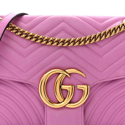 Gucci Calfskin Matelasse Medium GG Marmont Shoulder Bag Candy Mousse 8 of 15