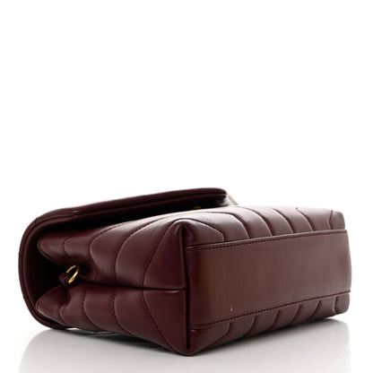 Saint Laurent Calfskin Y Quilted Monogram Toy Loulou Monogram Crossbody Bag Rouge Legion 2 of 13