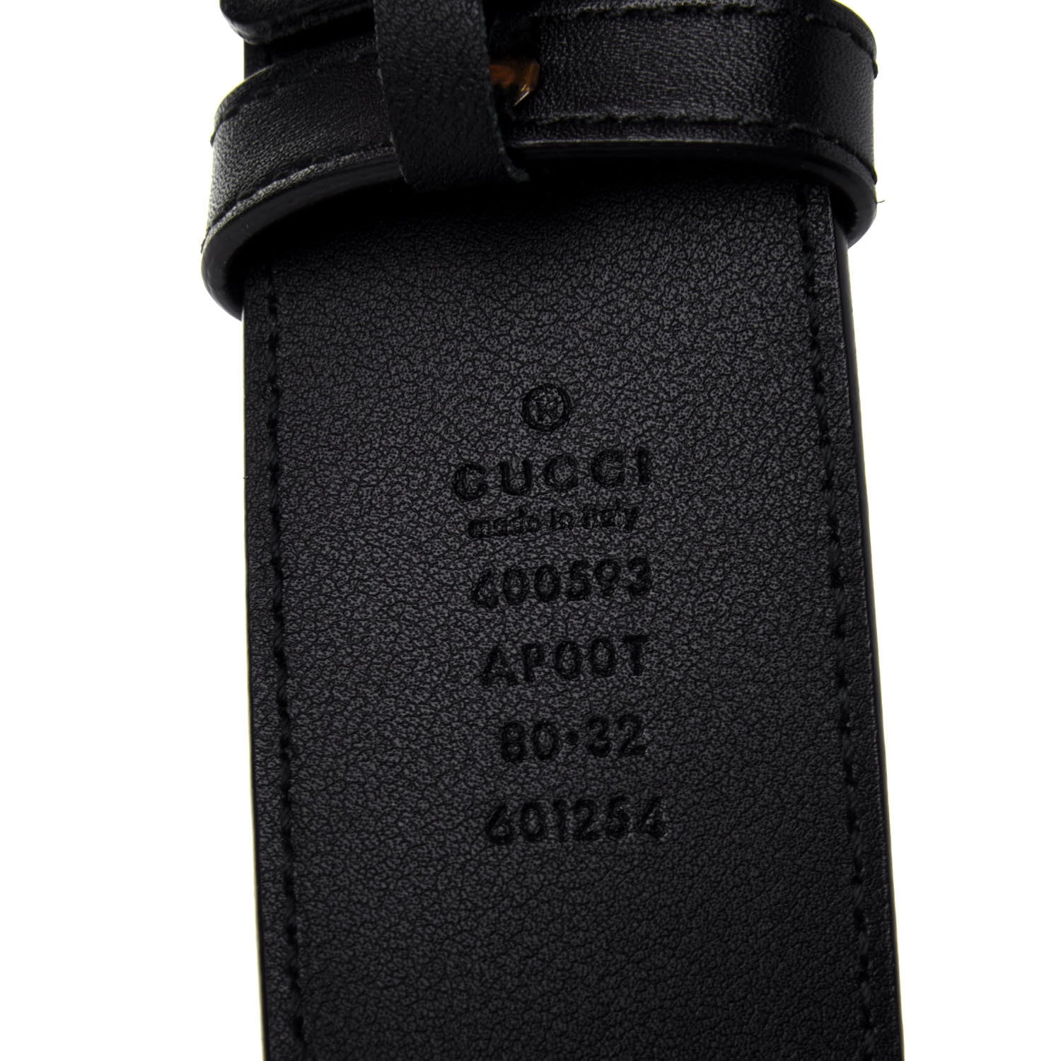 Gucci Calfskin Double G 40mm Belt 80 32 Black 3 of 4